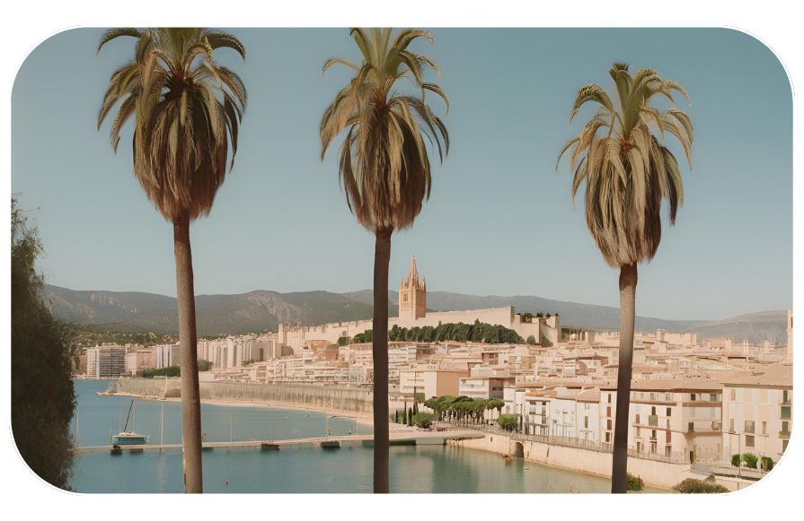 Fotografía que muestra un rincón de la ciudad de Palma de Mallorca