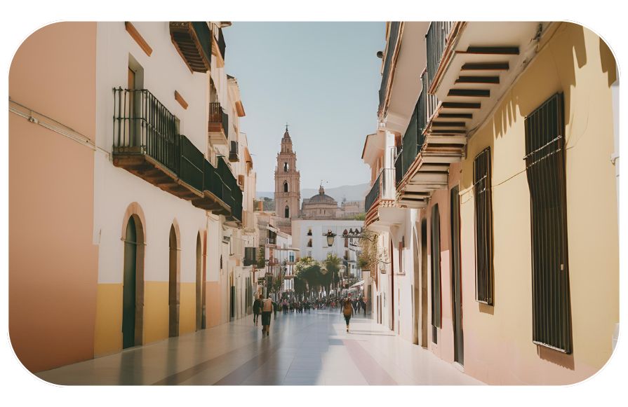 Fotografía que muestra un rincón de la ciudad de Málaga