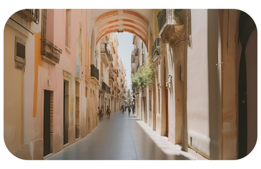 Fotografía que muestra un ricon de ciudad de Valencia.